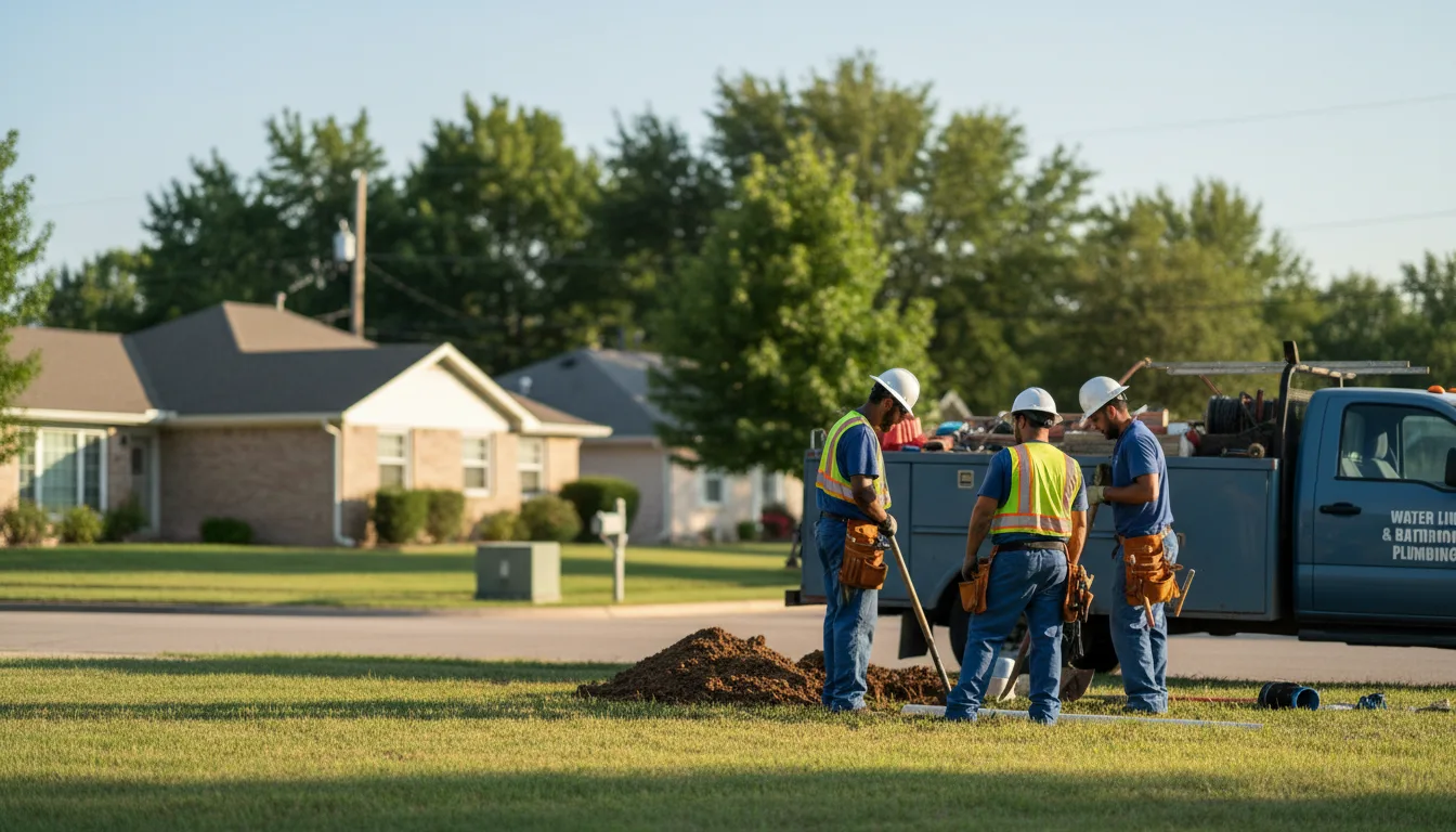 Residential water line and bathroom plumbing service in Fredericksburg, VA
